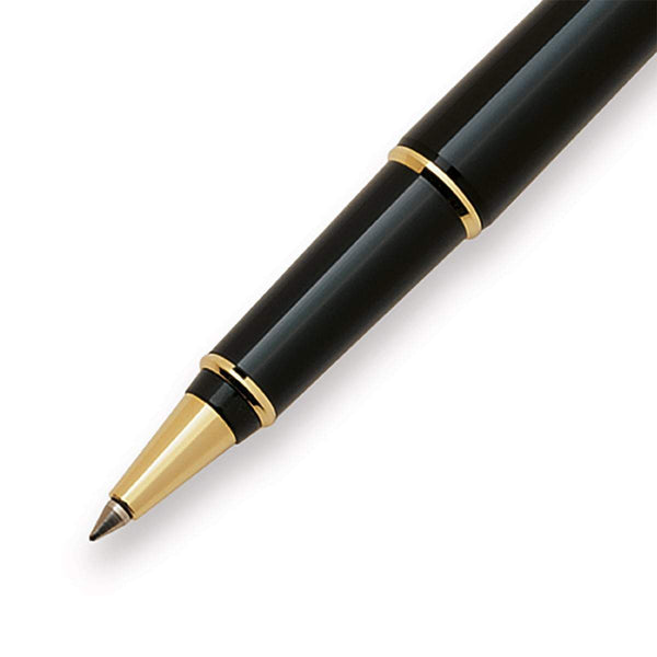 Aurora, Rollerball Pen, Black Resin, Gold Plated, Black-2