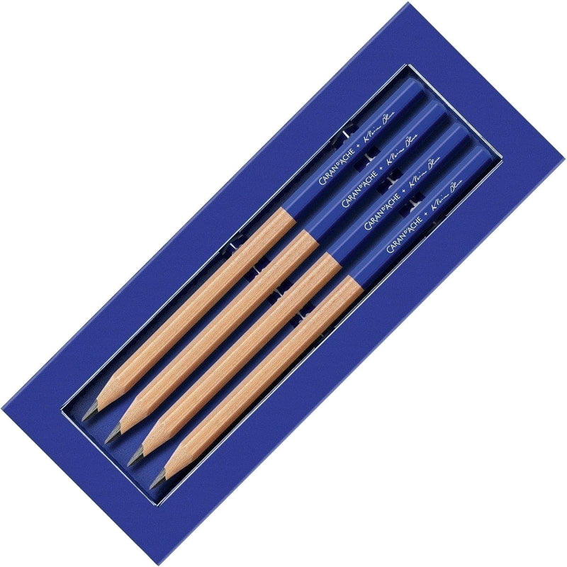 Caran d'Ache, Pencil Klein Blue®, 4x Graphite Pencil Set, Blue-4