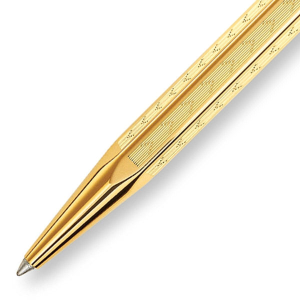 Caran d'Ache, Ballpoint Pen, Ecridor, Chevron Gold Plated, Gold-2