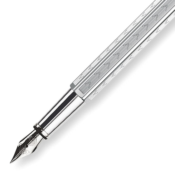 Caran d'Ache, Fountain Pen, Ecridor, Chevron Silver Plated, Silver-2