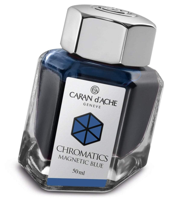 Caran d'Ache, Ink Bottle, Magnetic Blue-1