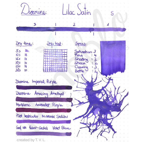 Diamine, Ink Bottle, Shimmering Collection, Lilac Satin-2