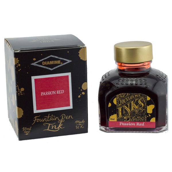 Diamine, Ink Bottle, 80 ml, Passion Red-1