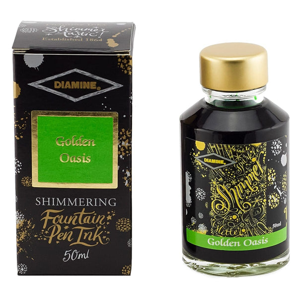 Diamine, Ink Bottle, Shimmering Collection, Golden Oasis-1
