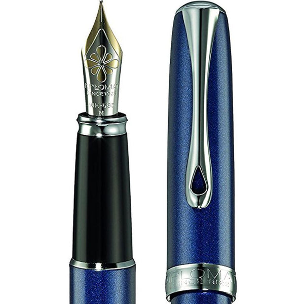 Diplomat, Fountain Pen, Excellence A2, 14 Karat Gold Nib, Midnight Blue-2