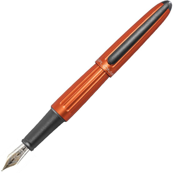 Diplomat, Fountain Pen, Aero, 14 Karat Gold Nib, Orange-1