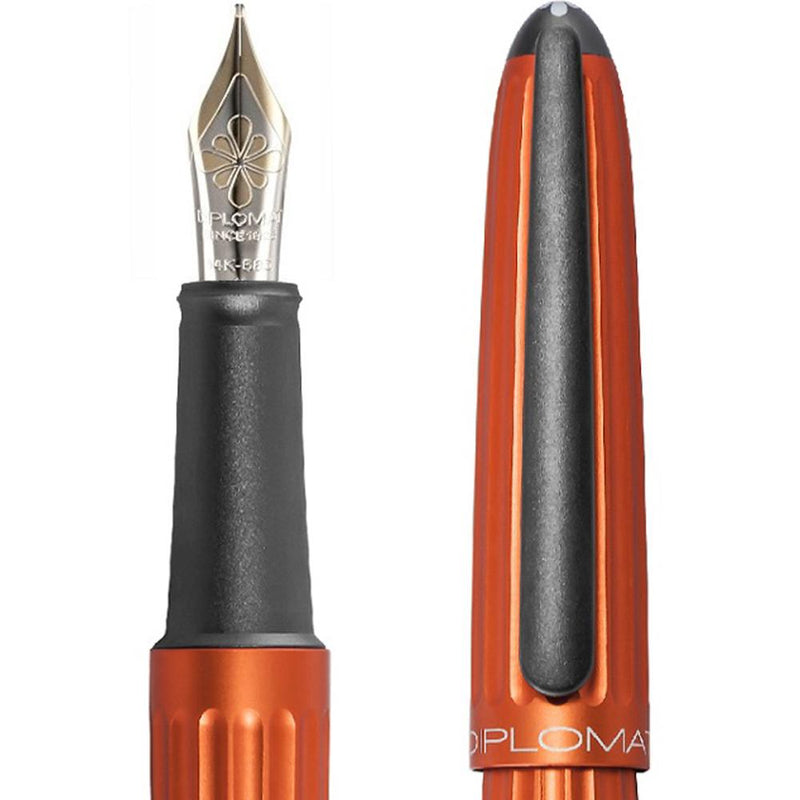 Diplomat, Fountain Pen, Aero, 14 Karat Gold Nib, Orange-3