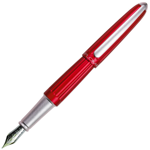 Diplomat, Fountain Pen, Aero, 14 Karat Gold Nib, Red-1