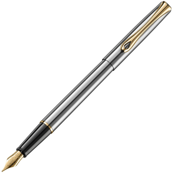 Diplomat, Fountain Pen, Traveller, Gold Plated, Stainless Steel-1