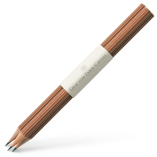 Graf von Faber-Castell, Pencil, 3 Pencils, With Exchange Cap, Brown-1