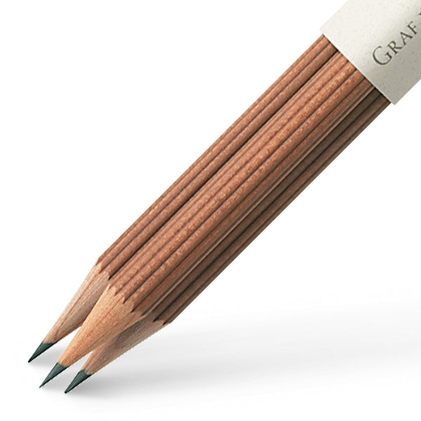Graf von Faber-Castell, Pencil, 3 Pencils, With Exchange Cap, Brown-2
