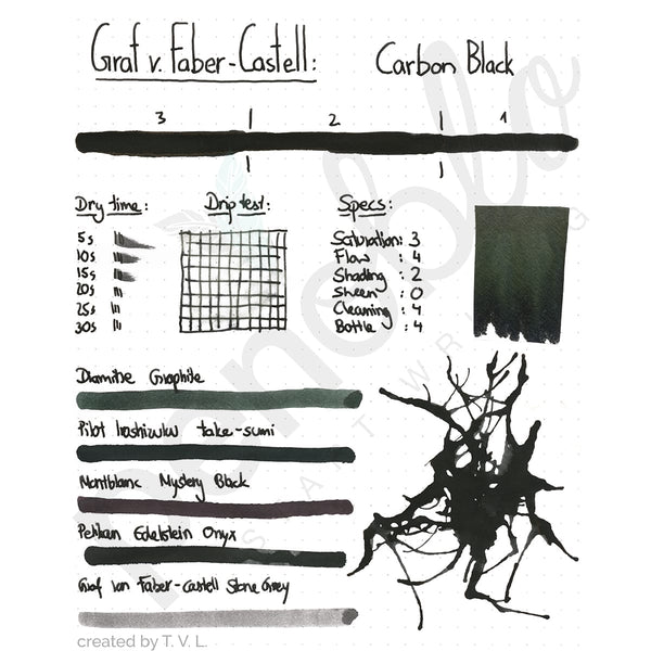 Graf von Faber-Castell, Ink Cartridge, 6 Ink Cartridges, Carbon Black-2