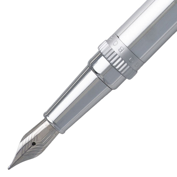 HUGO BOSS, Fountain Pen, Gear, Silver-2