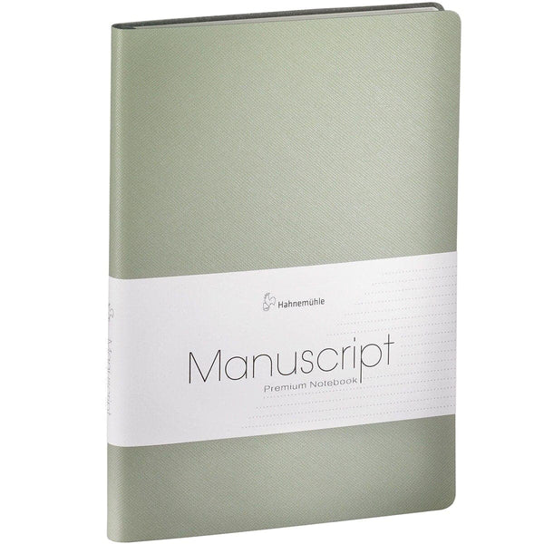 Hahnemuehle, Notebook Manuscript, Saffiano embossing A5, sage-1