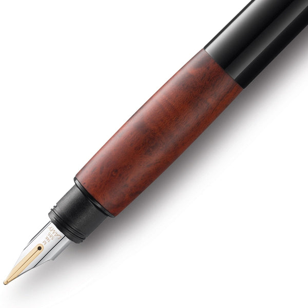 Lamy, Fountain Pen, Accent, brilliant BY, Brilliant Finish, Handle Made Of Briar Wood, Black-2