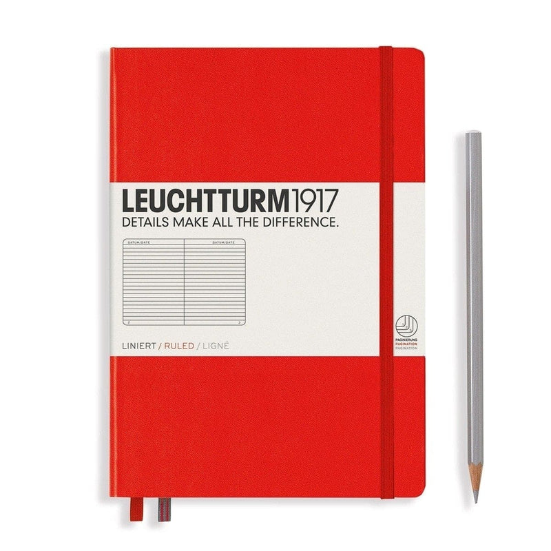 Leuchtturm 1917, Notebook, Hardcover, Lined, A5, Red-1