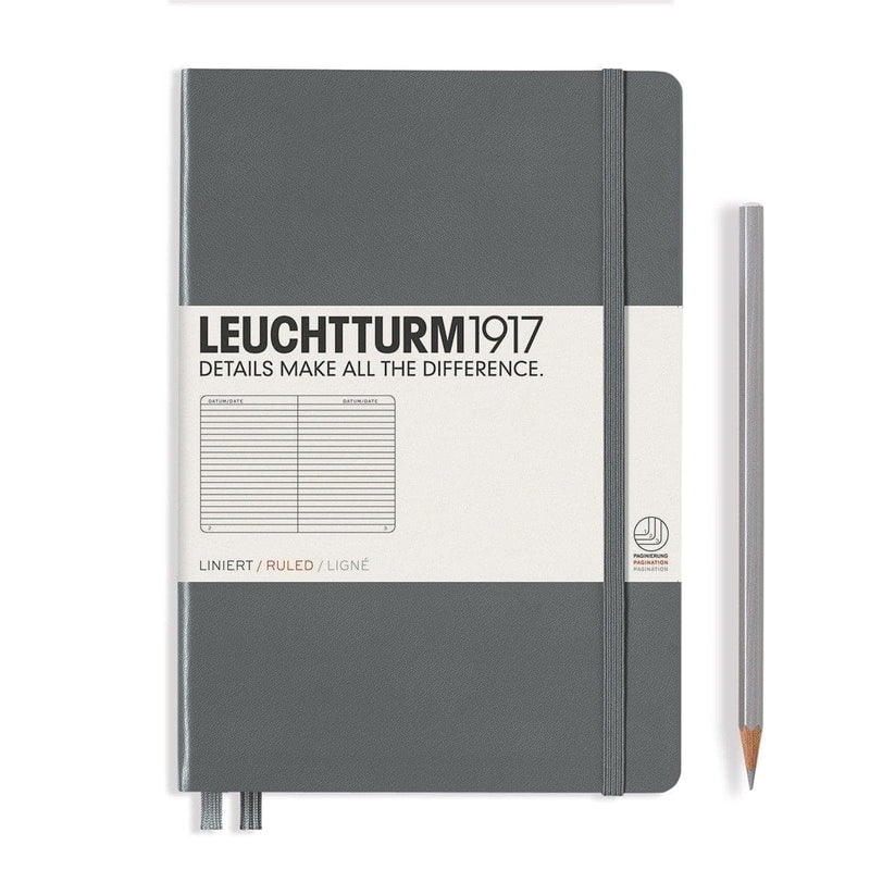 Leuchtturm 1917, Notebook, Hardcover, Lined, A5, Anthracite-1