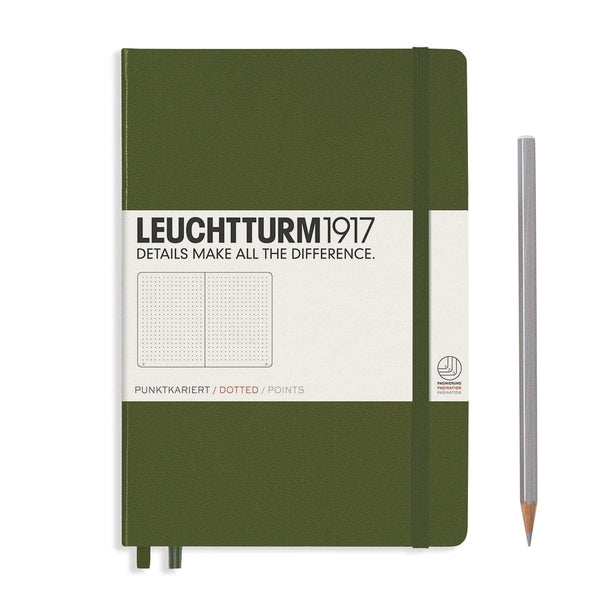 Leuchtturm 1917, Notebook, Hardcover, Dotted, A5, Army-1