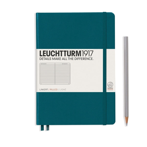 Leuchtturm 1917, Notebook, Hardcover, Lined, A5, Pacific Green-1