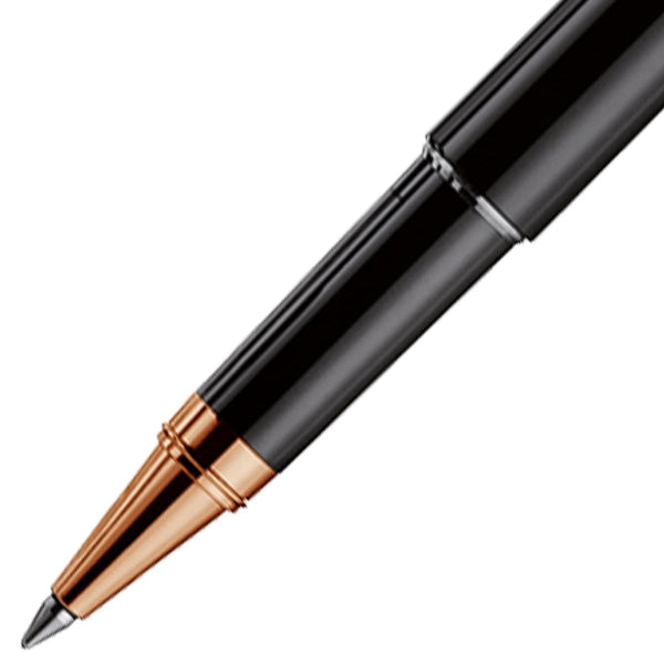 Otto Hutt, Rollerball Pen, Design 01, Smooth, Rose Gold Plated, Black-2