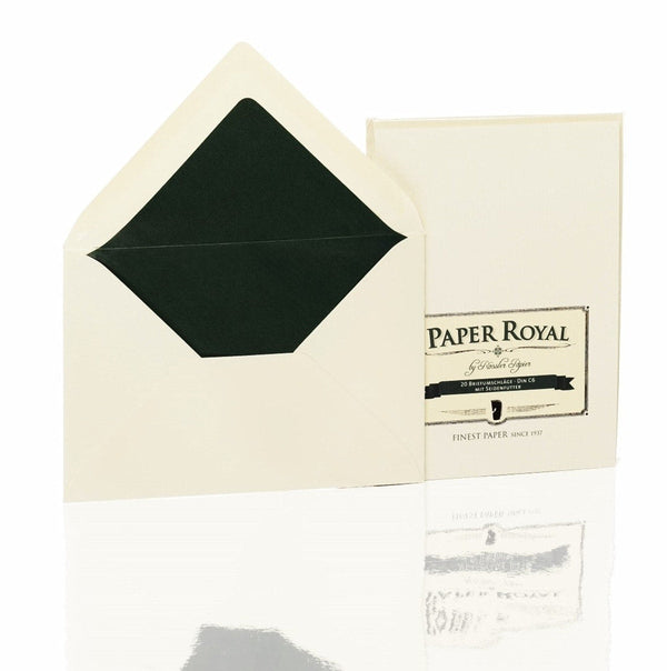 Rössler, Envelopes, Paper Royal, With Silk Lining, Chamois Ribbed, 20 Pieces Each, C6-1