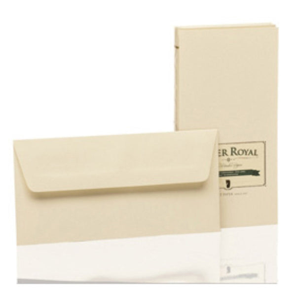 Rössler, Envelopes, Paper Royal, With Silk Lining, Chamois Ribbed, 20 Pieces Each, DL-1