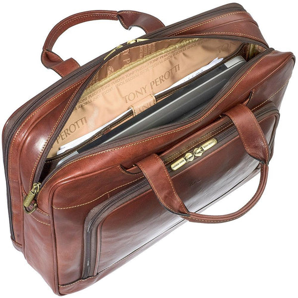 Tony Perotti, Briefcase, Vegetale, Laptop Bag, 2 Compartments, 42 cm, Brown-2