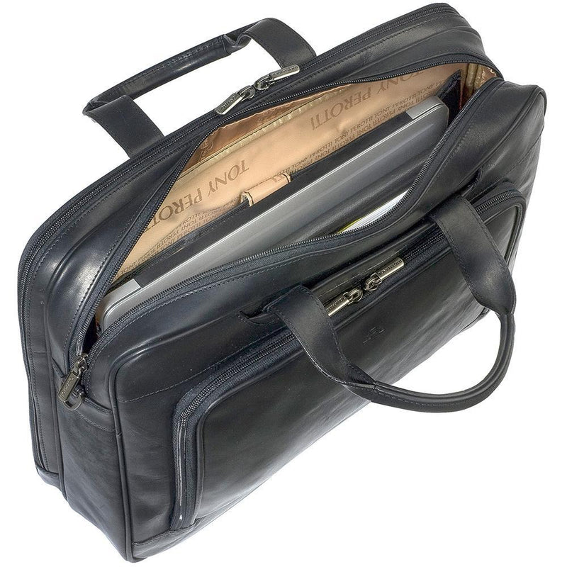 Tony Perotti, Briefcase, Vegetale, Laptop Bag, 2 Compartments, 42 cm, Black-3