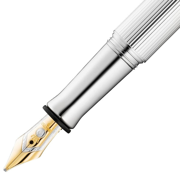 Waldmann, Fountain Pen, Tango, Line design, 18KT Nib, Silver-2