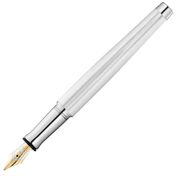 Waldmann, Fountain Pen, Tango, Fine Corn Design, 18KT Nib, Silver-1