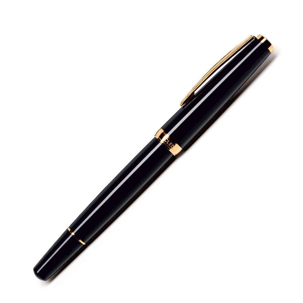 Cleo Skribent, Fountain Pen, Classic, Gold, Piston Fountain Pen, Black-2