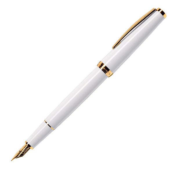 Cleo Skribent, Fountain Pen, Classic, Gold, White-1