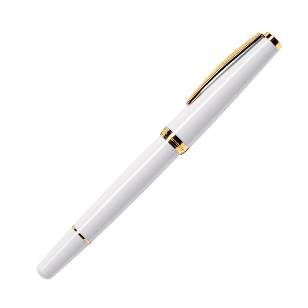 Cleo Skribent, Fountain Pen, Classic, Gold, Piston Fountain Pen, White-2