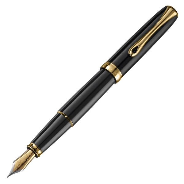 Diplomat, Fountain Pen, Excellence A2, Coated, Gold Plated, Black-1