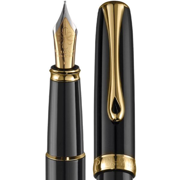 Diplomat, Fountain Pen, Excellence A2, Coated, Gold Plated, Black-2