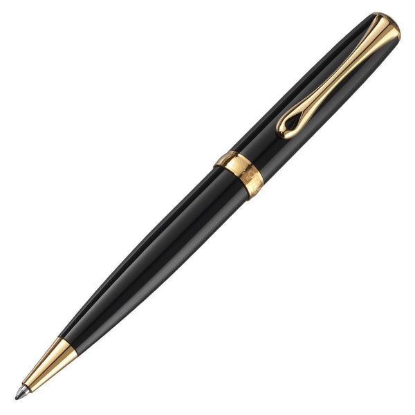 Diplomat, Ballpoint Pen, Excellence A2, Coated, Gold Plated, Black-1