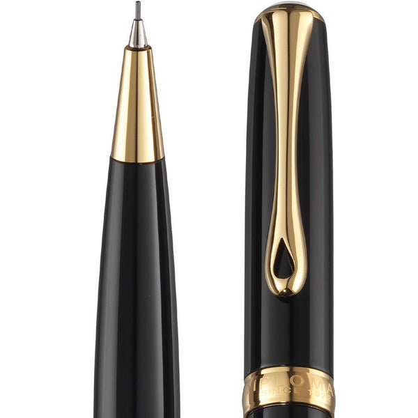 Diplomat, Pencil, Excellence A2, Coated, Gold Plated, Black-2
