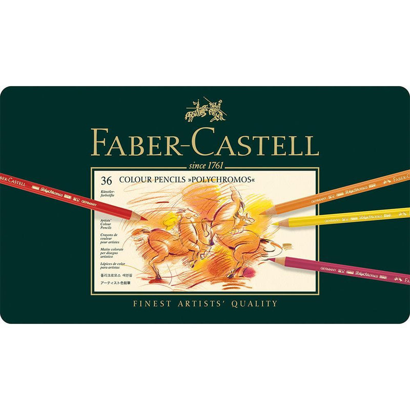 Faber-Castell, Colour Pencil, Polychromos, 36 Pens, Metal Case-3