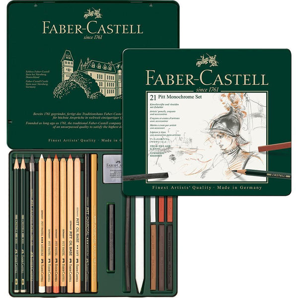 Faber-Castell, Colour Pencil, Pitt, Pitt Monochrome, Metal Case, Medium-1