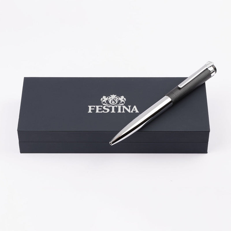 Festina, Ballpoint Pen Prestigious Chrome, Black-7