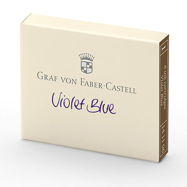 Graf von Faber-Castell, Ink Cartridge, 6 Ink Cartridges, Violet Blue-1