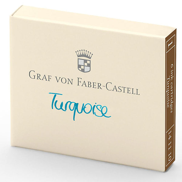 Graf von Faber-Castell, Ink Cartridge, 6 Ink Cartridges, Turquoise-1