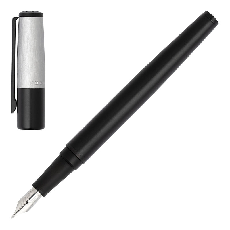 HUGO BOSS, Fountain Pen Gear Minimal, Black & Chrome-6