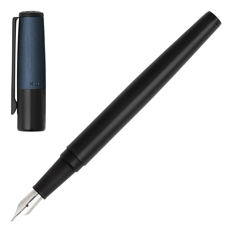 HUGO BOSS, Fountain Pen Gear Minimal, Black & Navy-5