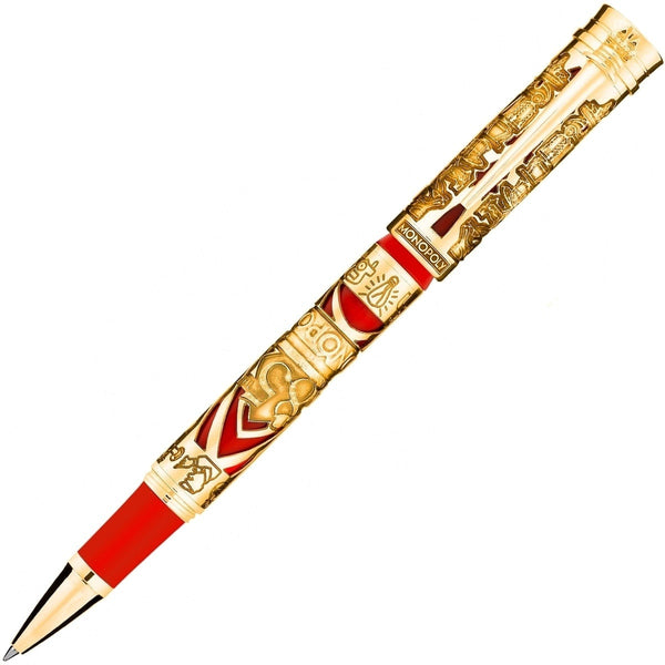 Montegrappa, Rollerball Pen Monopoly Gold Ed., Red-1