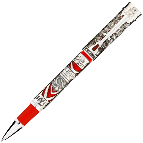 Montegrappa, Rollerball Pen Monopoly Silver Ed., Red-1