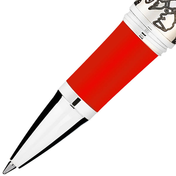 Montegrappa, Rollerball Pen Monopoly Silver Ed., Red-2