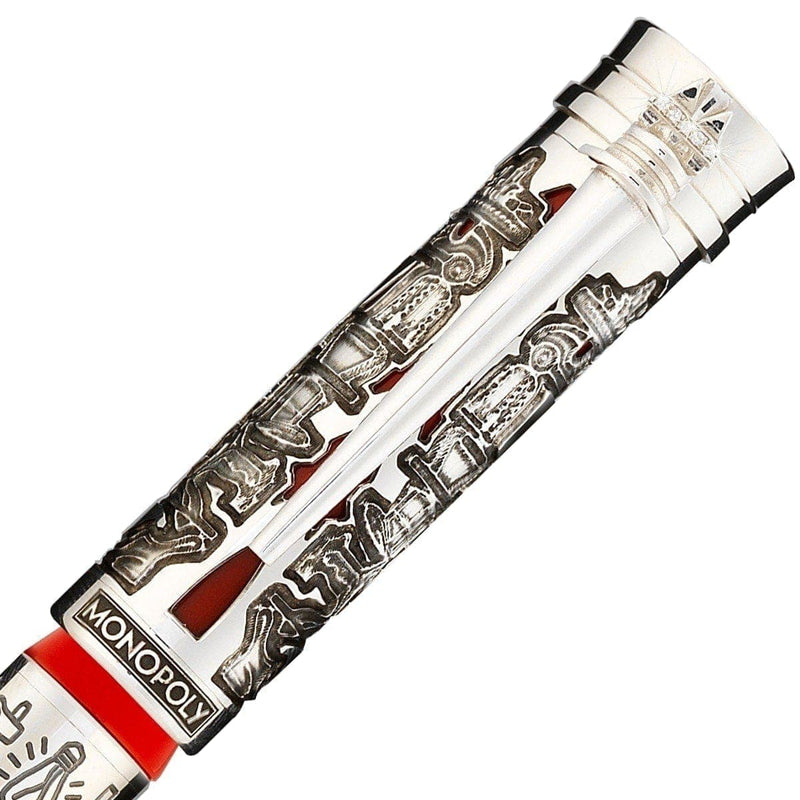 Montegrappa, Rollerball Pen Monopoly Silver Ed., Red-3