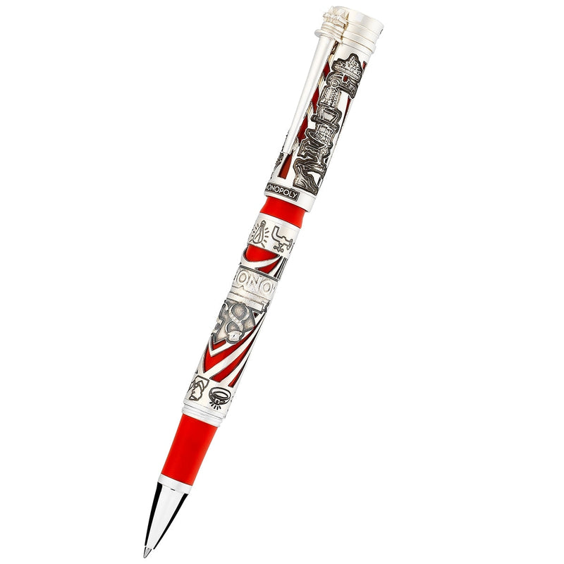 Montegrappa, Rollerball Pen Monopoly Silver Ed., Red-5