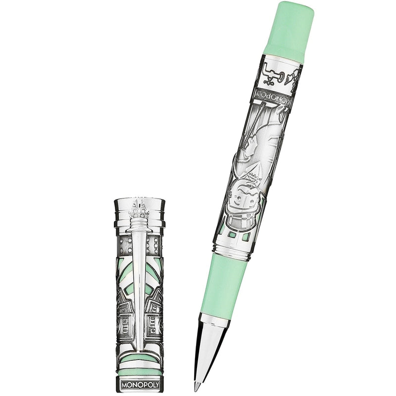 Montegrappa, Rollerball Pen Monopoly Silver Ed., Turquoise-4